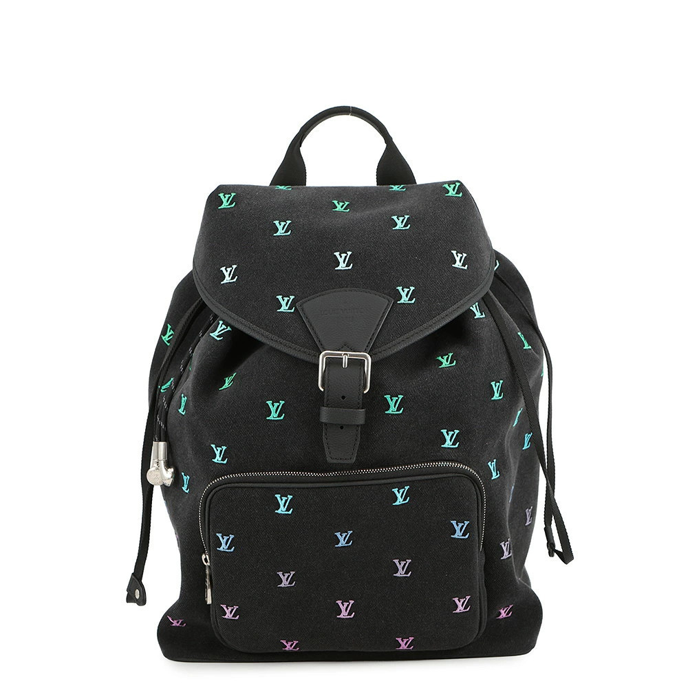 Louis Vuitton LV Blazon Denim Calf Leather Montsouris Backpack Bag